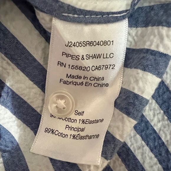 Veronica Beard Judith Striped Cotton Blouse - Picture 11 of 11